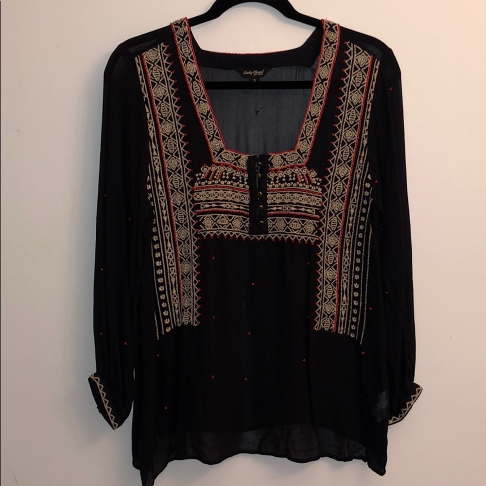 Black blouse with embellishments